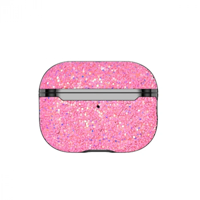 Onegif Apple Airpods Pro 2 (2.nesil) Bright Simli Airpods Kapak - Pembe
