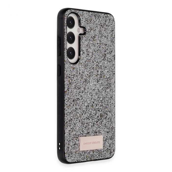 Onegif Samsung Galaxy A25 5g Bright Simli Kapak - Gümüş