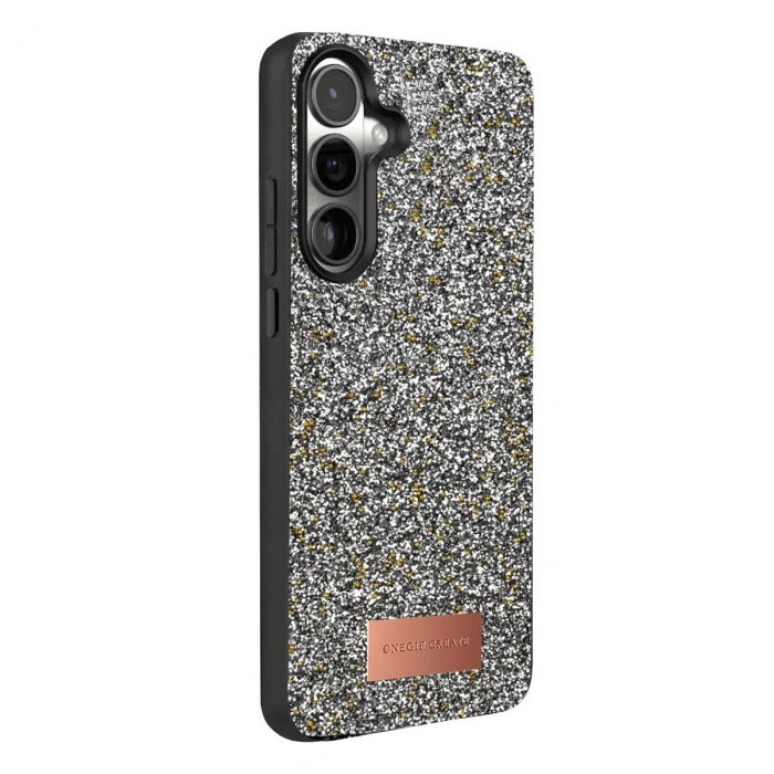 Onegif Samsung Galaxy A37 5g Bright Simli Kapak - Gold