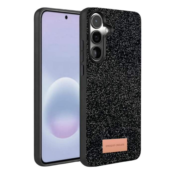 Onegif Samsung Galaxy A37 5g Bright Simli Kapak - Siyah