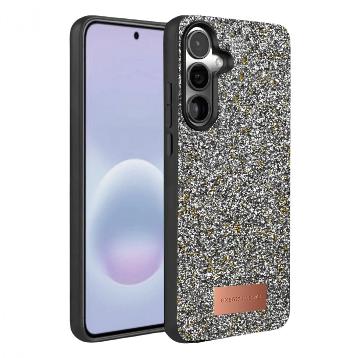 Onegif Samsung Galaxy A57 5g Bright Simli Kapak - Gold