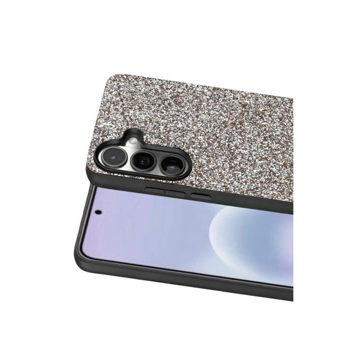 Onegif Samsung Galaxy A57 5g Bright Simli Kapak - Gümüş