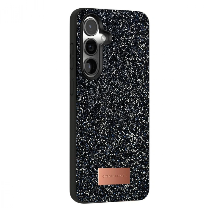 Onegif Samsung Galaxy S24 Fe Bright Simli Kapak - Siyah