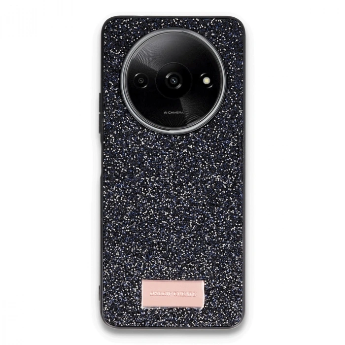 Onegif Xiaomi Redmi A3 4g Bright Simli Kapak - Siyah
