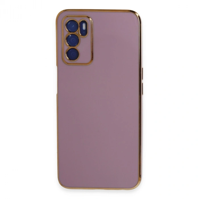 Oppo A16 Kılıf Volet Silikon - Mor