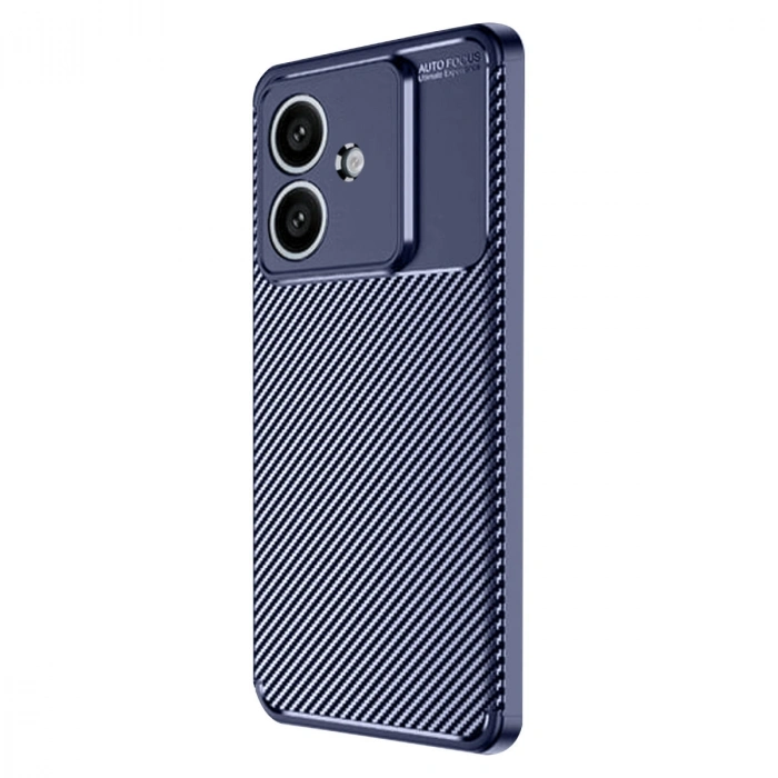 Oppo A3 Kılıf Auto Focus Karbon Kapak - Lacivert