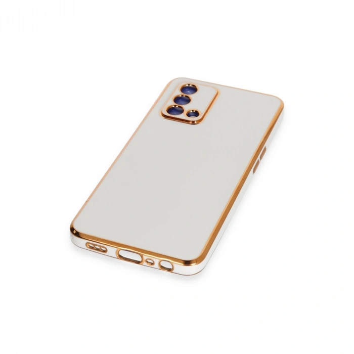 Oppo A74 4g Kılıf Volet Silikon - Beyaz