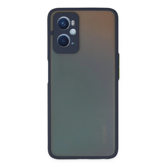 Oppo A96 Kılıf Montreal Silikon Kapak - Lacivert