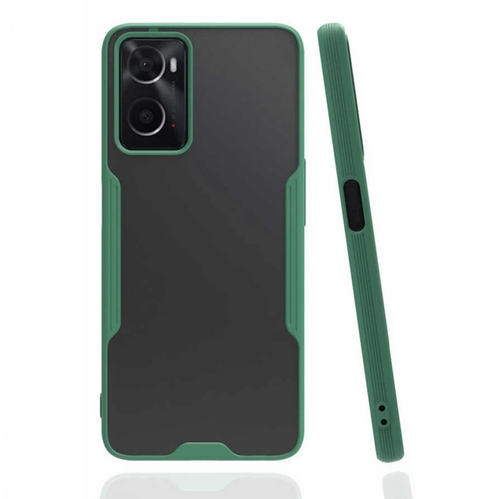 Oppo A96 Kılıf Platin Silikon - Yeşil