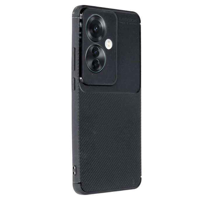 Oppo Reno 11f Kılıf Auto Focus Karbon Kapak - Siyah