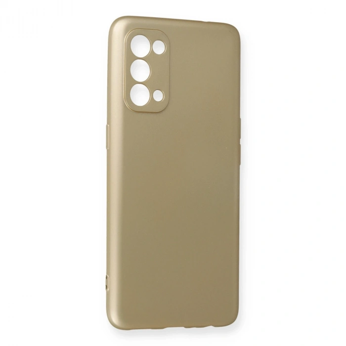Oppo Reno 5 Pro Kılıf First Silikon - Gold