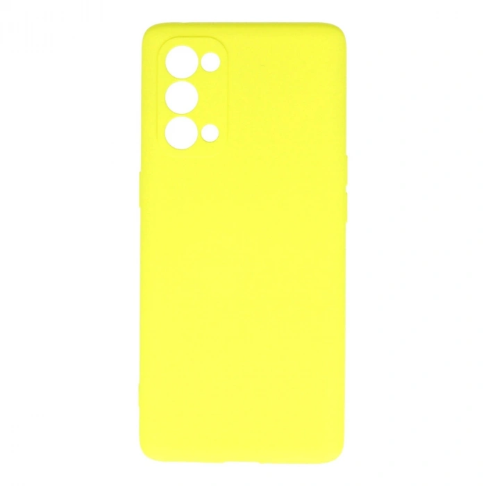 Oppo Reno 5 Pro Kılıf First Silikon - Sarı