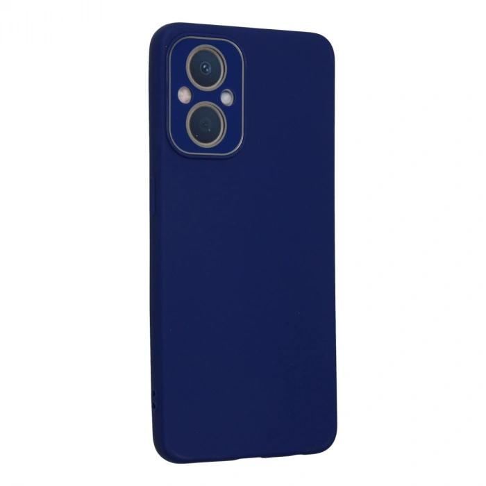 Oppo Reno 7 Lite Kılıf Lansman Glass Kapak - Sky Blue