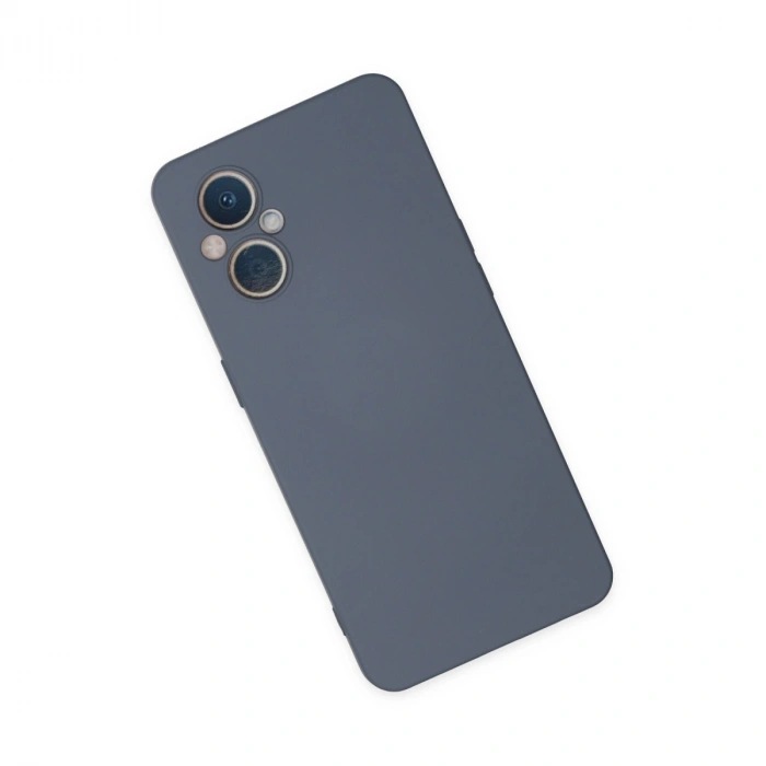 Oppo Reno 7 Lite Kılıf Nano İçi Kadife Silikon - Gri