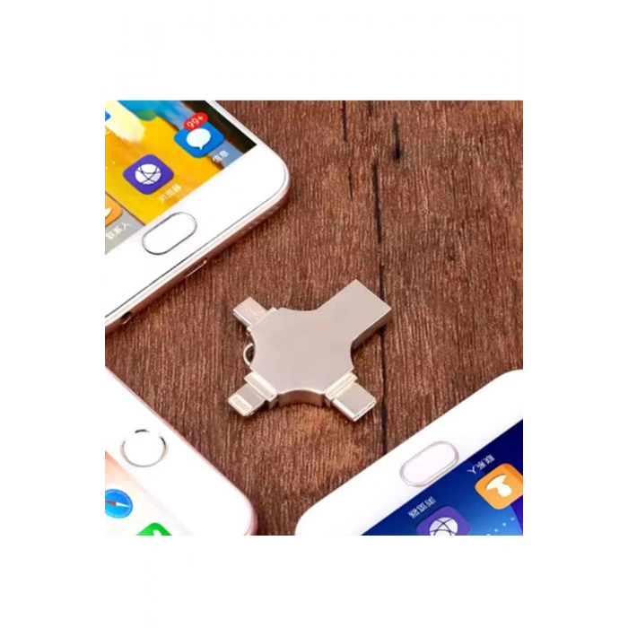 Otg 4in1 Cep Telefonu Çok Fonksiyonlu Usb Flash Bellek 128 Gb Type-c, Micro Sd Ve Kart Okuyucu