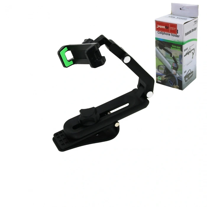 OTO - ARAÇ DİKİZ AYNA GEÇMELİ TELEFON TUTUCU 360 DERECE KOL MANDALLI GENİŞLİK AYARI=12.9-25.5CM (5324)