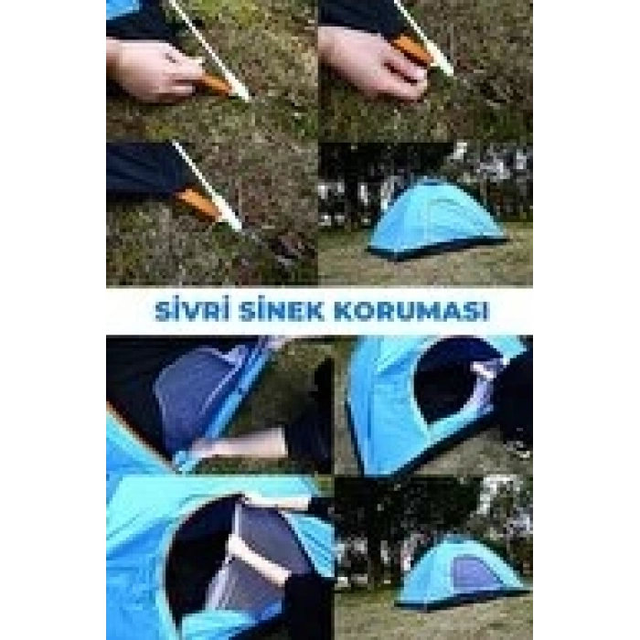 Otomatik Havada Açılan Su Geçirmez Çadır 4 Kişilik