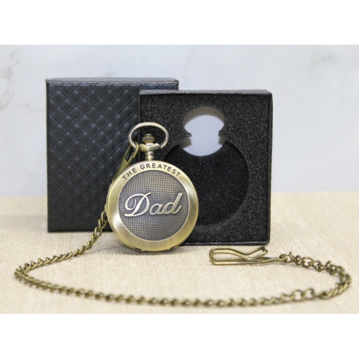 Özel Kutulu Dad (Baba) Tasarımlı Antik Köstekli Saat