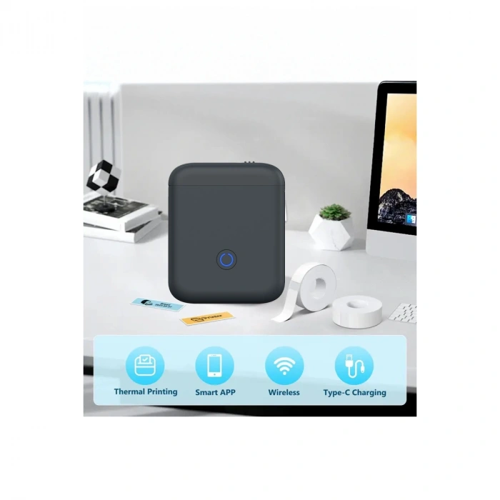 P11 Kablosuz Etiket Yazıcı - Siyah