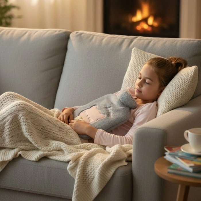 Papyonlu Kedi Figürlü Peluş Sıcak Su Torbası 1 Lt – Yumuşak Kılıf, Uzun Süre Sıcak Tutan Termal Su Torbası (5324)