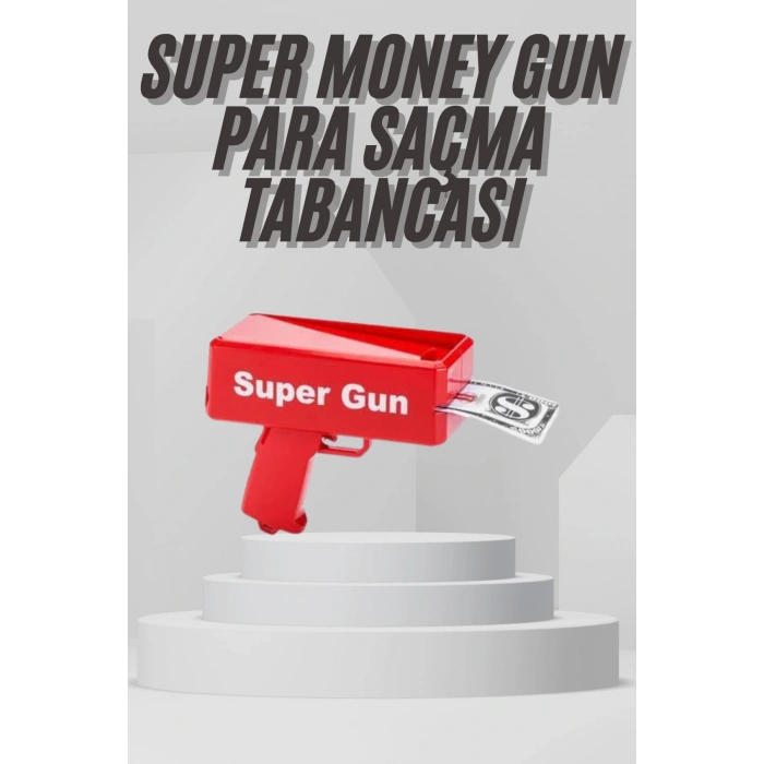 Para Dolar Saçma Para Atma Tabancası Otomatik Kırmızı Oyuncak