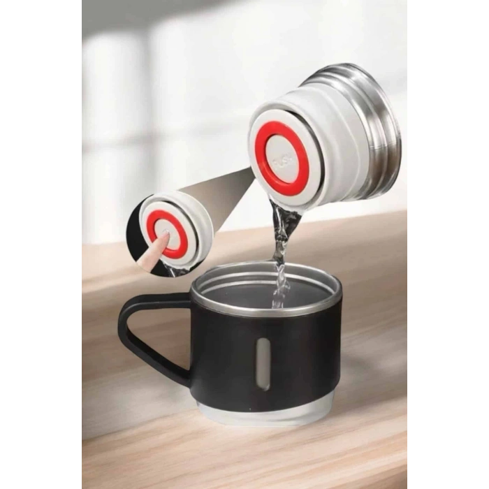 Paslanmaz Çelik 3’lü Termos Seti Vakumlu ve 8 Saat Isı Koruma