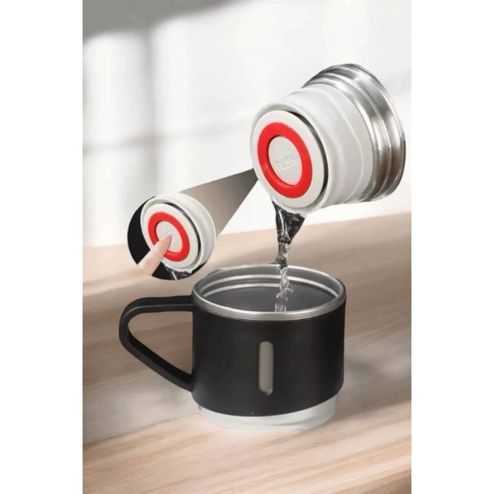 Paslanmaz Çelik 3’lü Termos Seti Vakumlu ve 8 Saat Isı Koruma