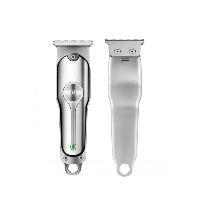 Paslanmaz Çelik Bıçaklı Kablosuz Şarjlı Dijital Göstergeli Tıraş Makinesi