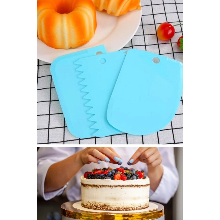 Pasta Hamur Şekillendirici Spatula Kesici Kazıyıcı Dekoratör Set (5324)