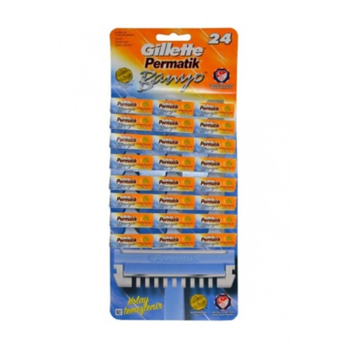 PERMATİK BANYO SAPLI JİLET KARTELA 48 PARÇA (5324)