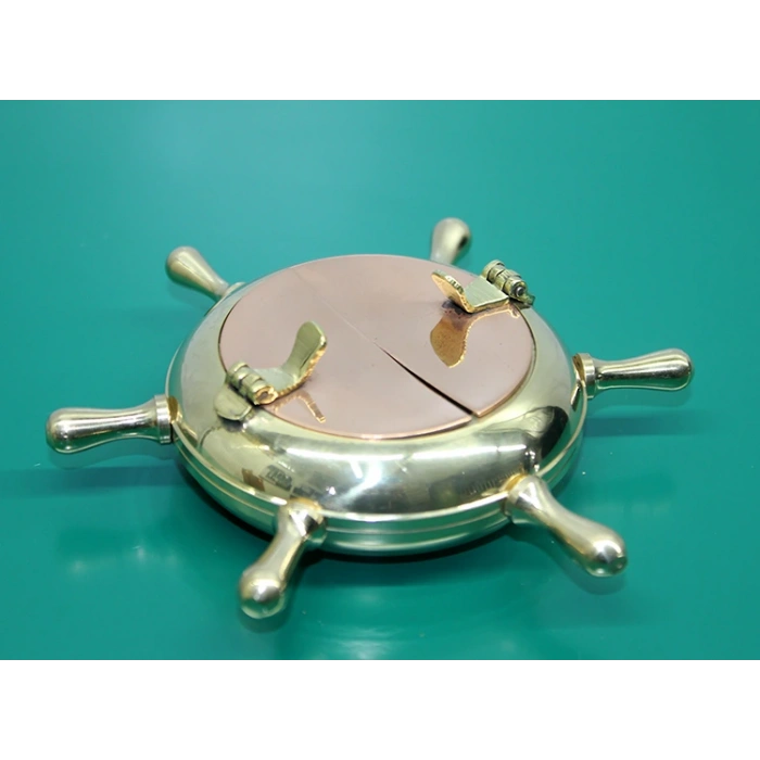 Pirinç Dümenli Kapaklı Küllük