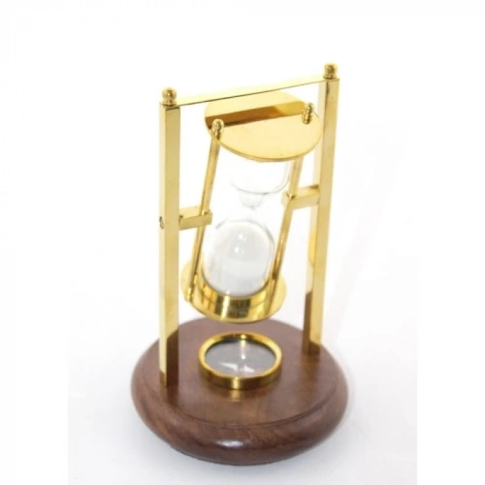 Pirinç Pusulalı Kum Saati Model 2