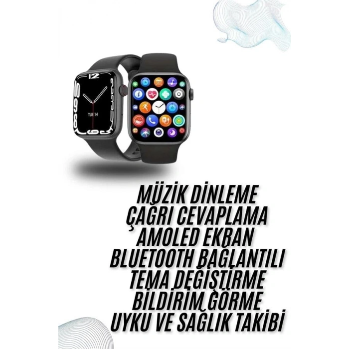 Plastik Kordonlu Kalp Atışı Uyku Takibi ve Çağrı Cevaplayabilen Akıllı Saat