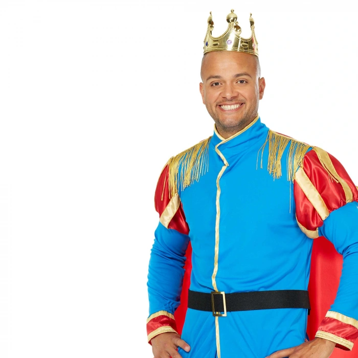 Plastik Kral Tacı Altın Renk Yetişkin Boy 55 cm (5324)