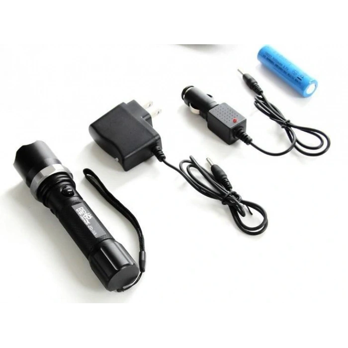 Polis El Feneri: Zoomlu + Sellektörlü + Şarjlı El Feneri (500 metre) (5324)