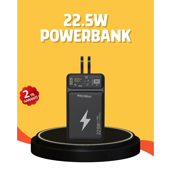 Powerbank 10000 Mah Dijital Göstergeli Taşınabilir