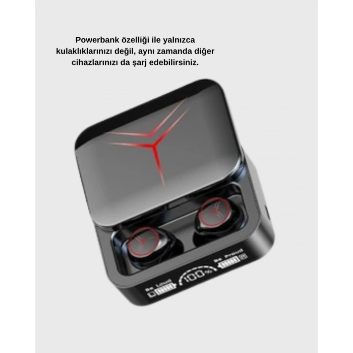Powerbank Özellikli Bluetooth Kablosuz Kulaklık – Dokunmatik Kontrol, Uzun Pil Ömrü, Ergonomik Tasarım