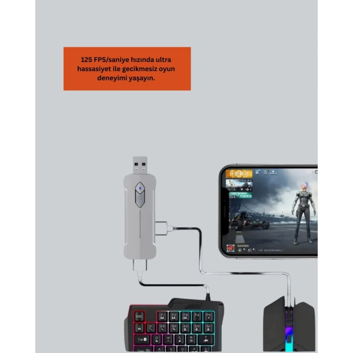 Profesyonel Mobil Oyun Seti | Yüksek DPI Mouse + Ergonomik Klavye