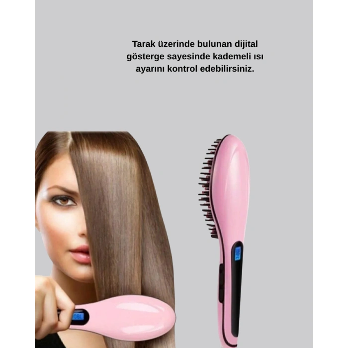 Profesyonel Saç Düzleştirici Tarak – 230°c Maksimum Isı, Hızlı Isınma Ve Seramik Plaka