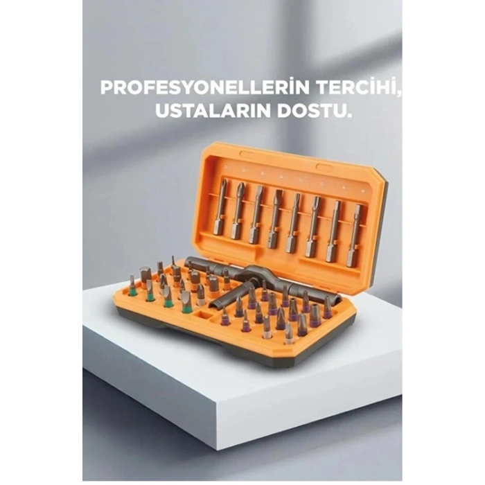 Profesyonel Tornavida Seti 40 Parça Çok Uçlu Kapsamlı Tamir Seti Gri