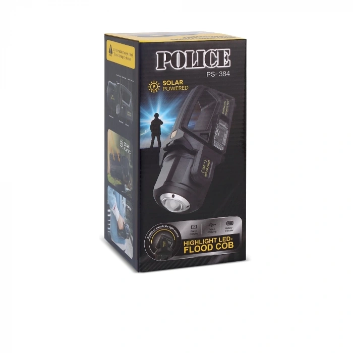 PS-384 Şarjlı Güneş Enerjili Spot Fener