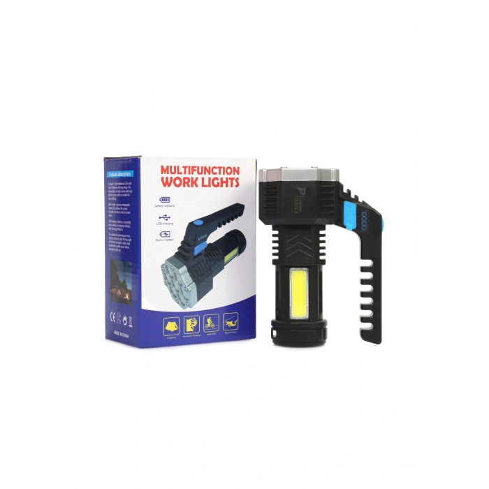 Ps-3879 Usb Şarj Göstergeli Şarj Edilebilir 7*xpe +cob Led El Feneri