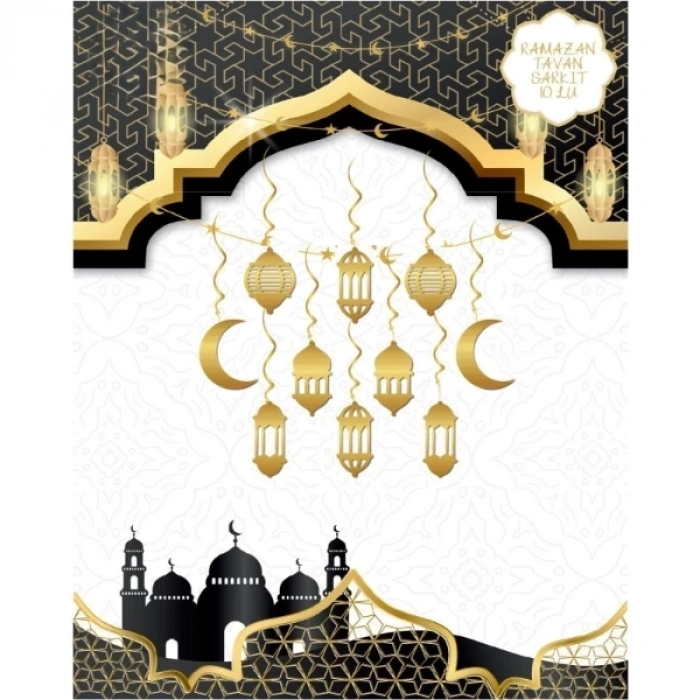 Ramazan Tavan Süsü 10lu Metalize Gold