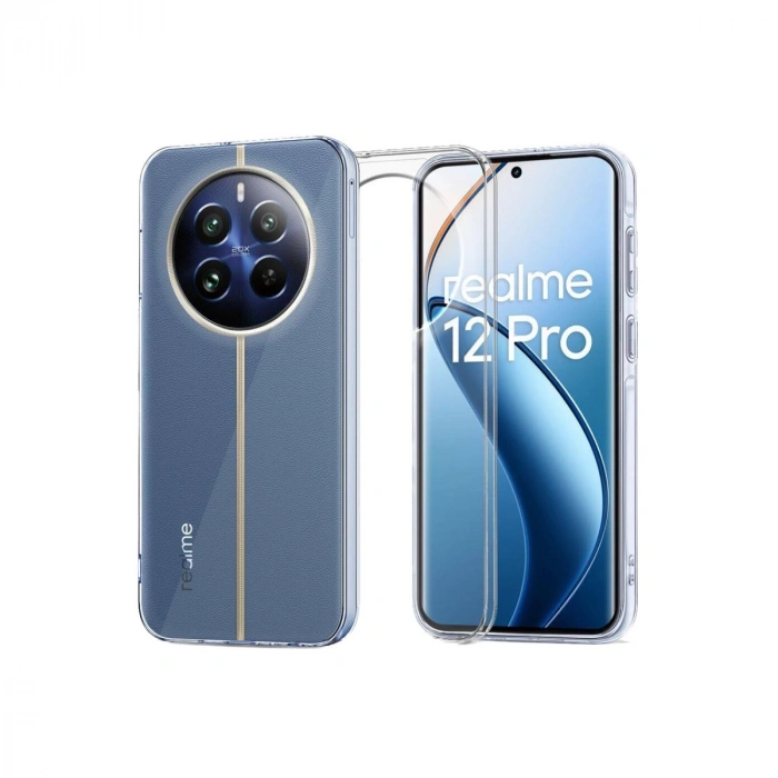 Realme 12 Pro Plus Kılıf Lüx Şeffaf Silikon