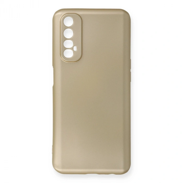 Realme 7 Kılıf First Silikon - Gold