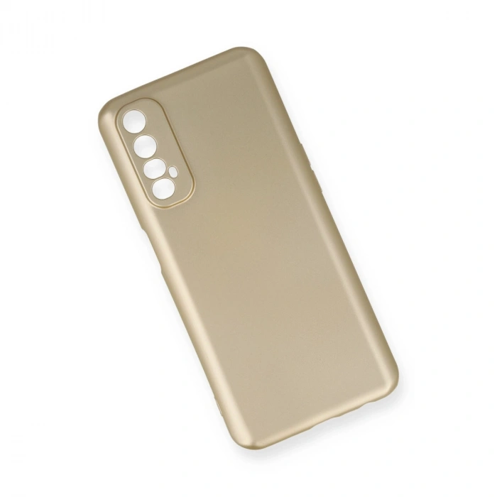 Realme 7 Kılıf First Silikon - Gold