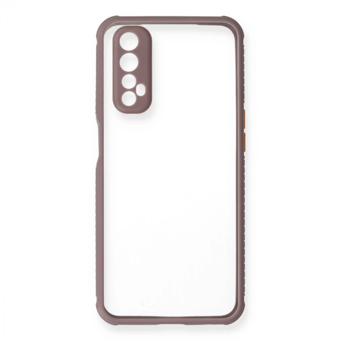 Realme 7 Kılıf Miami Şeffaf Silikon - Açık Mor