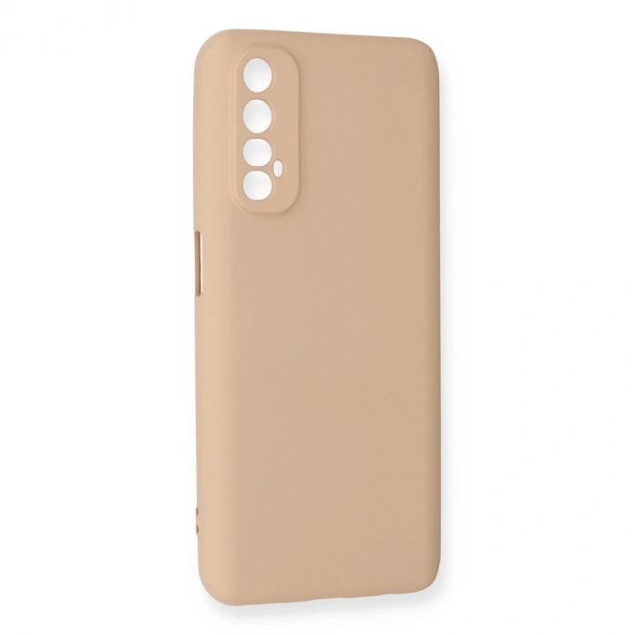 Realme 7 Kılıf Nano İçi Kadife Silikon - Pudra