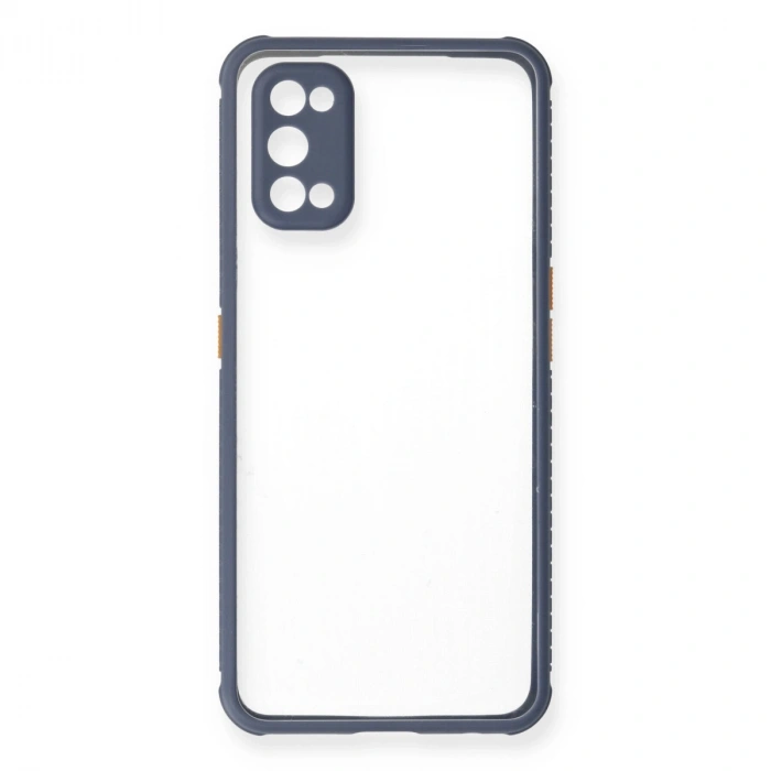 Realme 7 Pro Kılıf Miami Şeffaf Silikon - Gri