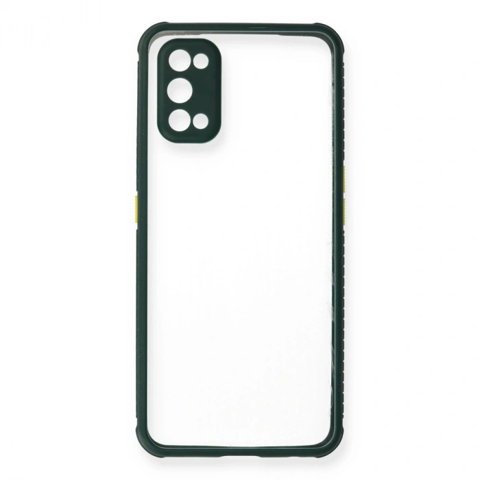 Realme 7 Pro Kılıf Miami Şeffaf Silikon - Koyu Yeşil